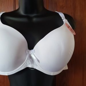 NWT White Angelina 42 DDD 4 hook underwire Bra